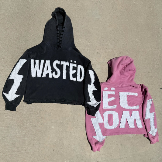 Black Crop Hoodie