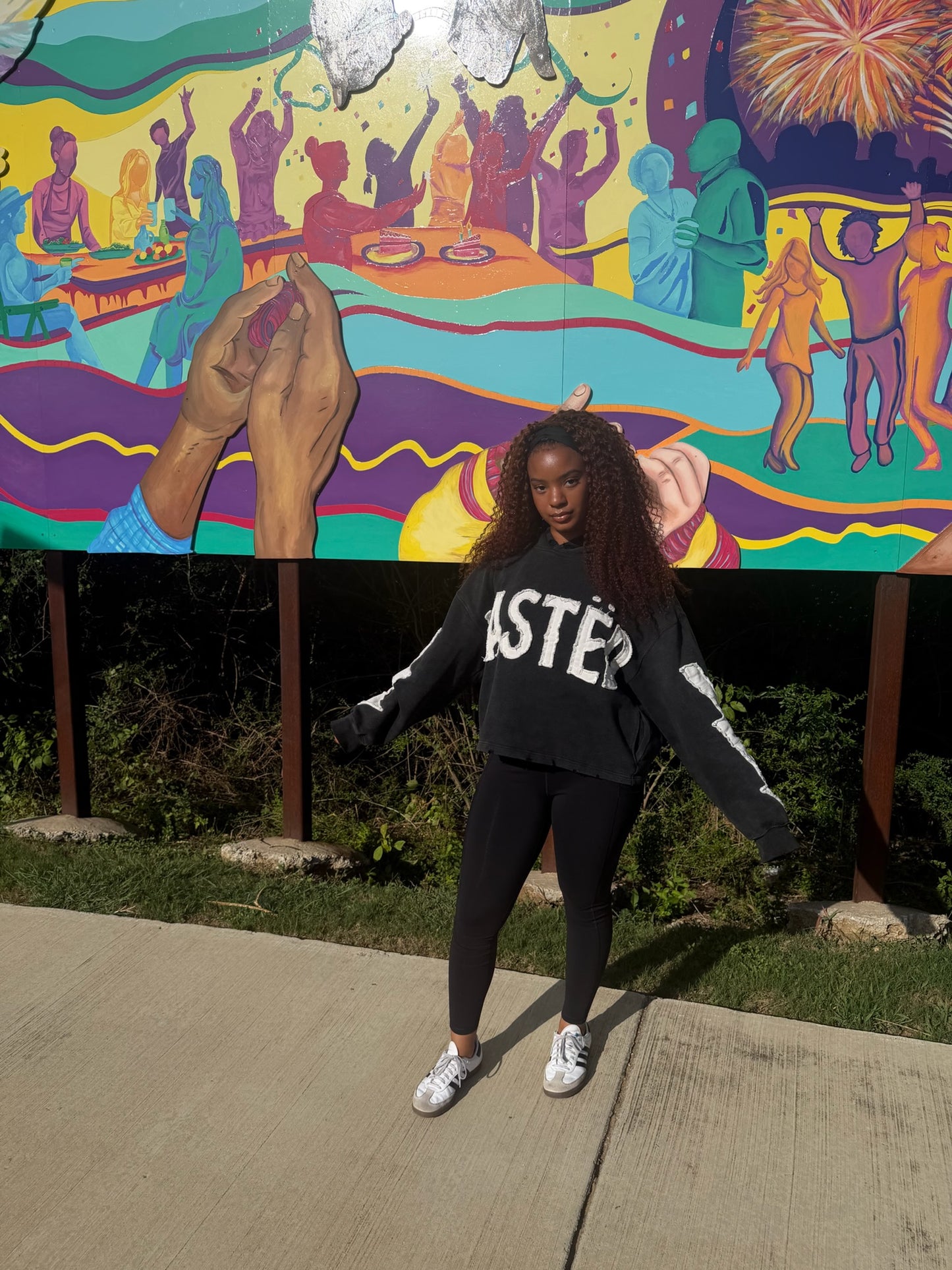 Black Crop Hoodie