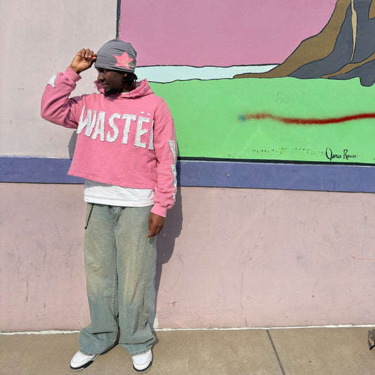 Pink Crop Hoodie