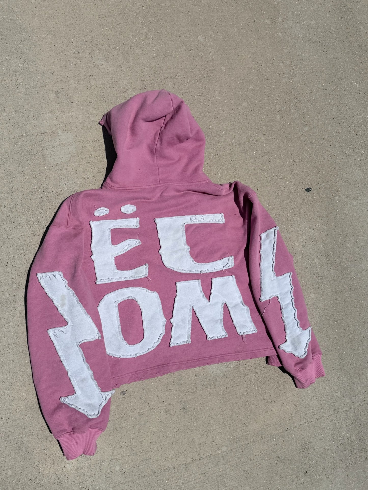 Pink Crop Hoodie
