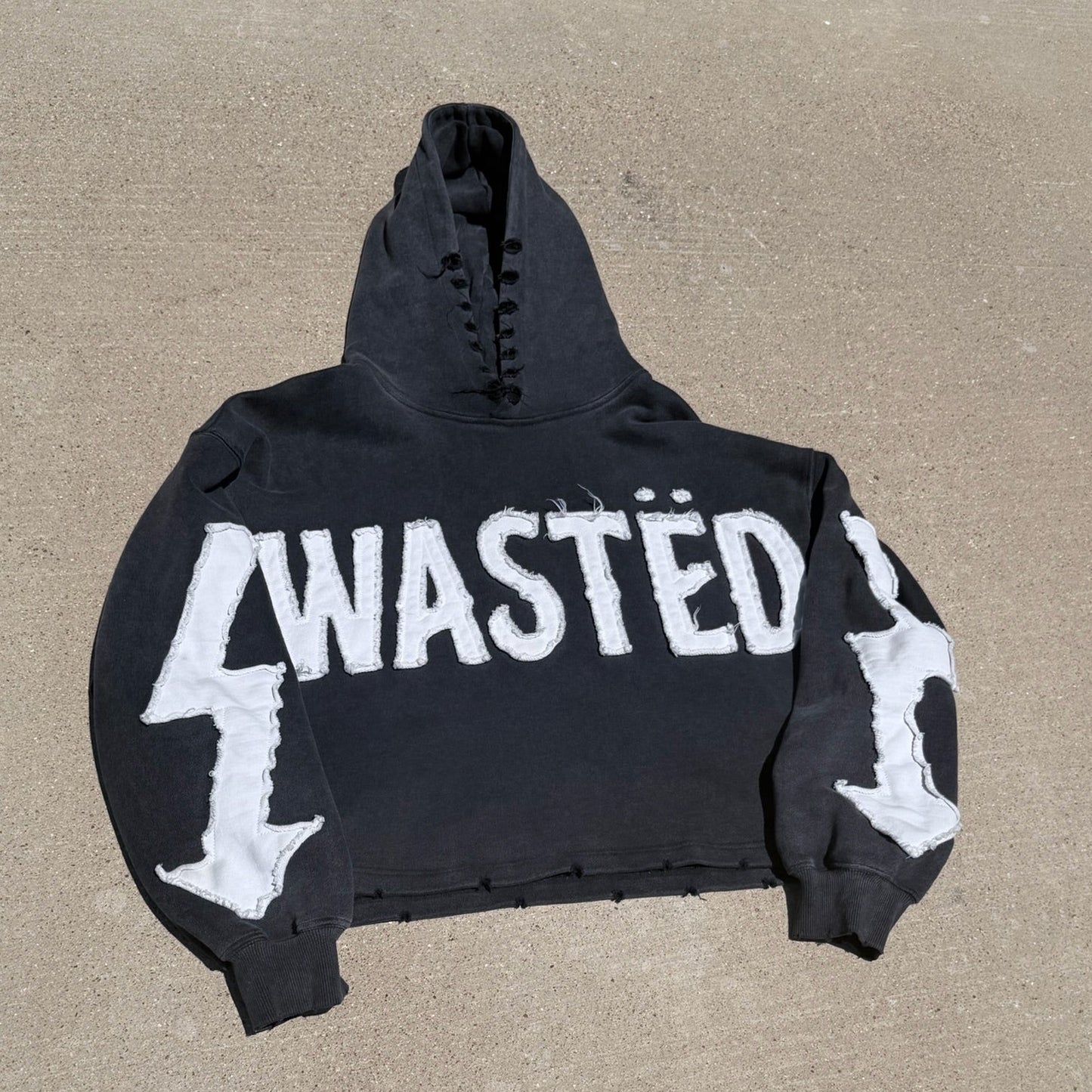 Black Crop Hoodie