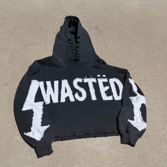 Black Crop Hoodie